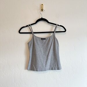 Elle Paris | Spaghetti Strap Baby Camisole Tank Top in Heather Grey